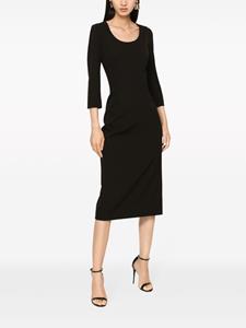 dolce&gabbana Dolce & Gabbana Jurk met V-hals - Zwart