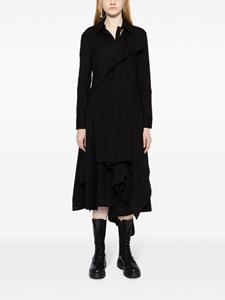 yohjiyamamoto Yohji Yamamoto Gedrapeerde midi-jurk - Zwart