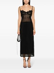 Y/Project Wire mesh slip dress - Zwart