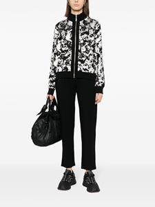 LIU JO floral-print crystal-embellished jacket - Zwart