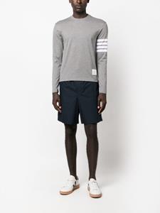 Thom Browne T-shirt met vier strepen - Grijs