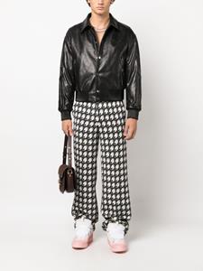 AMIRI Leren bikerjack - Zwart