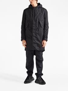 Prada Re-Nylon parka met capuchon - Zwart