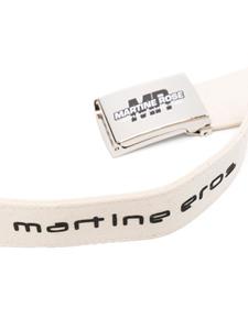 Martine Rose logo-print canvas belt - Beige
