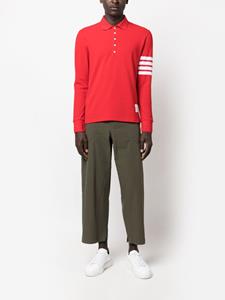 Thom Browne Poloshirt met vier strepen - Rood
