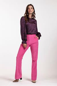 Flair rib trousers - pink - 09216