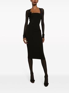 dolce&gabbana Dolce & Gabbana Jurk met tule mouwen - Zwart