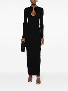 MANURI Midi-jurk met schakelketting - Zwart