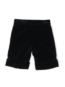 La Stupenderia pinched velvet shorts - Blauw