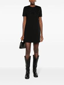 TWINSET bead-embellished short-sleeve minidress - Zwart