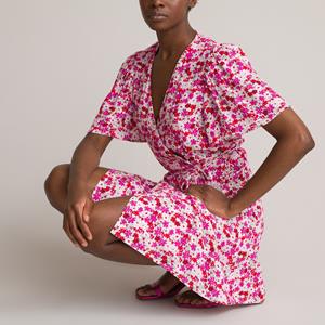 LA REDOUTE COLLECTIONS Korte wikkeljurk, bloemenprint