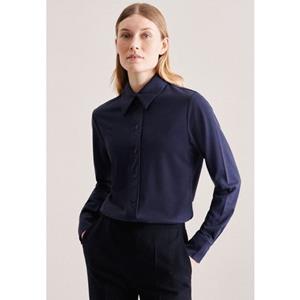 seidensticker Overhemdblouse Zwarte roos Lange mouwen kraag uni