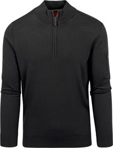 Suitable Half Zip Trui Rafe Zwart