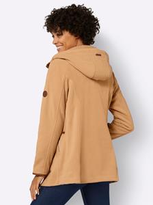 Fleecevest in camel van heine