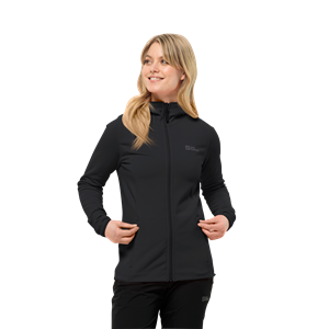 Jack Wolfskin Baiselberg Hooded FZ Women Fleece jack Dames L black b