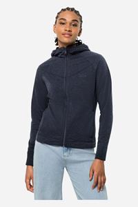 Jack Wolfskin Waldsee Hooded Jkt W Donkerblauw
