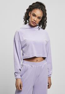 URBAN CLASSICS Kapuzenpullover "Damen Ladies Cropped Velvet Oversized Hoody", (1 tlg.)