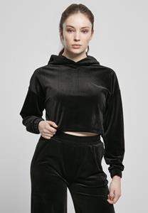 URBAN CLASSICS Kapuzenpullover "Damen Ladies Cropped Velvet Oversized Hoody", (1 tlg.)