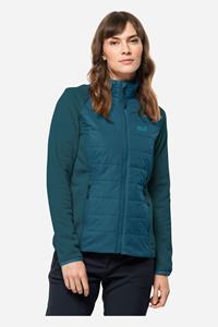 Jack Wolfskin Bergland Hybride Dames Jas Middenblauw/Blauw
