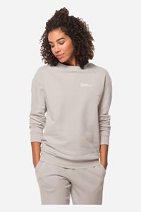 Jack Wolfskin Essential Crewneck Women Sweatshirt van biologisch katoen Dames L winter pearl winter pear