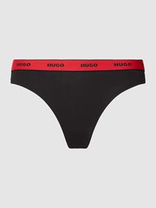 HUGO underwear String THONG STRIPE PYP 10 met boss opdruk op de tailleband
