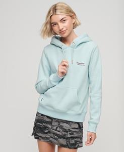 Superdry Vrouwen Essential Logo Hoodie Lichtblauw