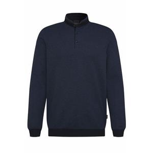 bugatti Langarm-Poloshirt, mit Stehkragen