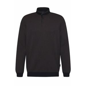bugatti Langarm-Poloshirt, mit Stehkragen