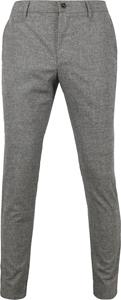Alberto Rob Stretch Broek Pied de Poule Grijs