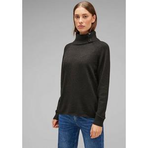 STREET ONE Rollkragenpullover, aus softem Materialmix