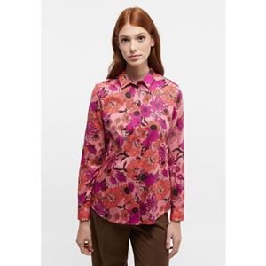 Eterna Klassische Bluse ETERNA Bluse pink geblümt Langarm in Natur-Qualität