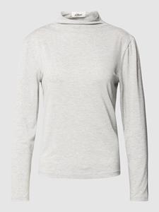 S.Oliver Shirt met lange mouwen van viscosemix in glanzend design