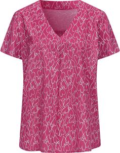 Your Look... for less! Dames Comfortabele blouse roze/ecru bedrukt Größe