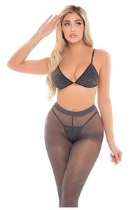 pinklipstick Pink Lipstick - 3-delige glitter legging set - One size