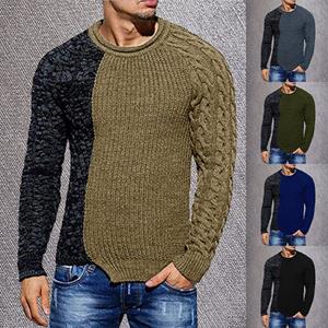 Free birds Men's Autumn And Winter Casual  Knitted Solid Color Decorative Pattern Sweater