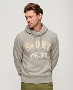 Superdry Mannen Vintage Athletic Hoodie Lichtgrijs