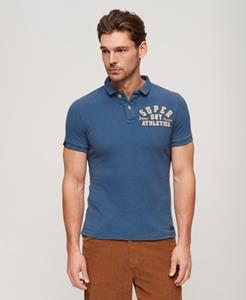 Superdry Mannen Vintage Athletic Poloshirt Blauw