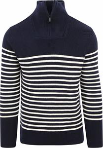 Sweater Knowledge Cotton Apparel Pullover Wol Navy Halfzip