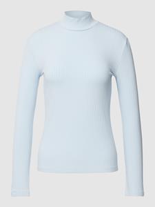 EDITED Shirt met lange mouwen van een mix van viscose en elastaan in riblook, model 'Manon'