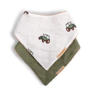 Filibabba Bandana bib 2-pack - Tractor