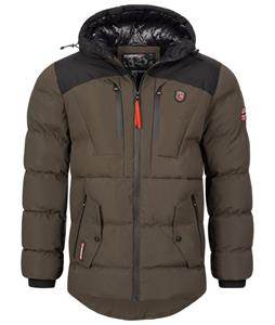 Geo Norway Winterjacke Herren Winterjacke Steppjacke mit Kapuze