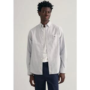 Gant Langarmhemd "REG OXFORD BANKER STRIPE SHIRT", mit dezenter Logostickerei