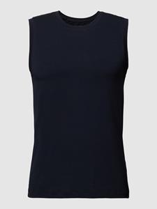 Schiesser Tanktop modieus blauwzwart - Long Life Soft 