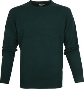 William Lockie Pullover Lamswol Tartan  Donkergroen