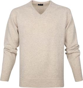 Sweater William Lockie V-Hals Lamswol Beige