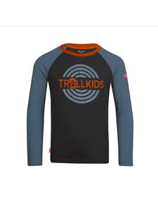 Trollkids - Kid's Preikestolen Longsleeve - Longsleeve, zwart