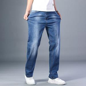 Samgo Mens Clothing Heren Dunne Straight-leg Loose Jeans Summer New Classic Style Advanced Stretch Loose Pants 7 Kleuren Beschikbare Maat 35 42