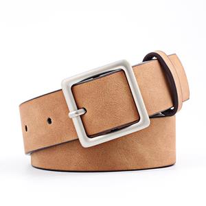 Fashion Clothing Accesories Vrouwen dunne nubuck lederen riem Cummerbund legering gesp vintage tailleband riem