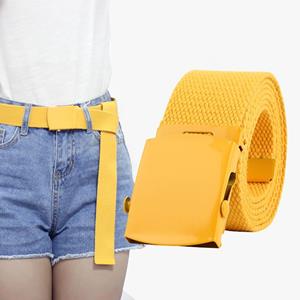 Fashion Clothing Accesories Vrouwen Casual Canvas Tailleband Gladde Gesp Breiriem Jeans Strap