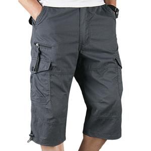 Luke Heren Casual strandvakantie driekwartlengte broek zijzakken Cargo-stijl sport korte broek